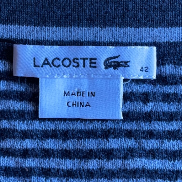 LACOSTE Granite/Brume Wool Blend Tunic Dress in Size 10, NWT - Picture 12 of 15